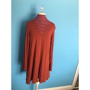 Rustic burnt orange dress